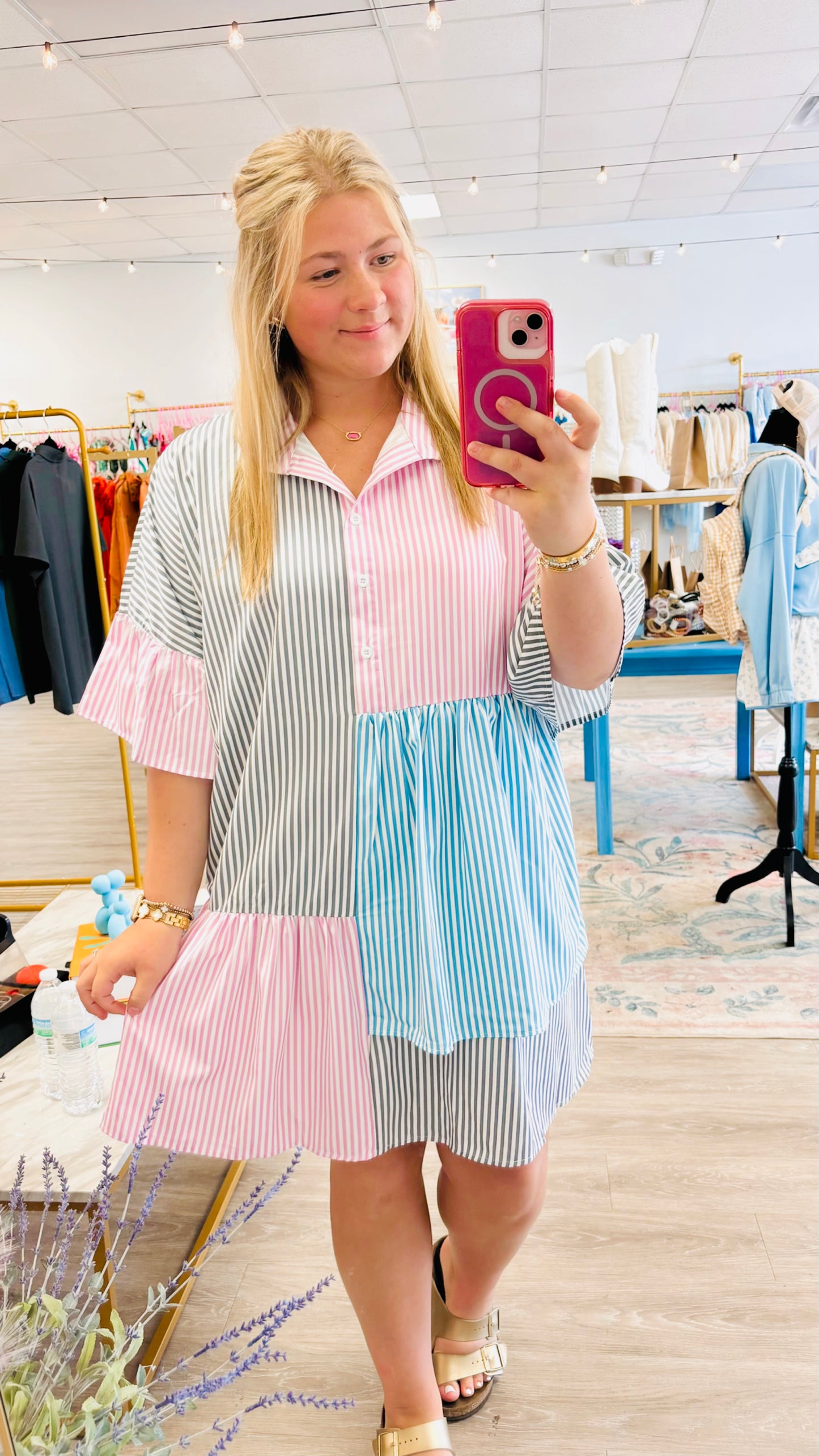 Loose Color-block Dress