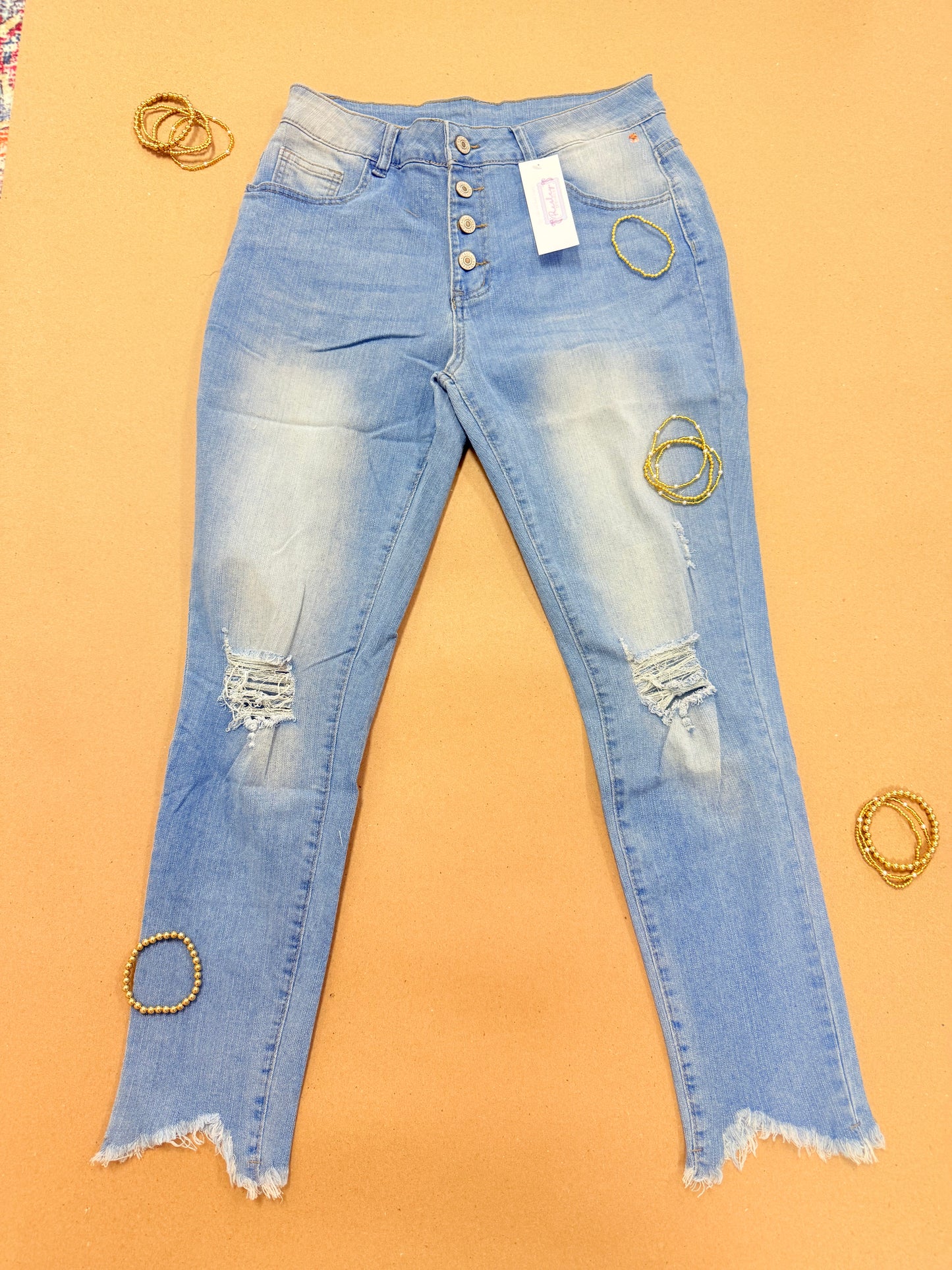 Button Up Blue Jeans