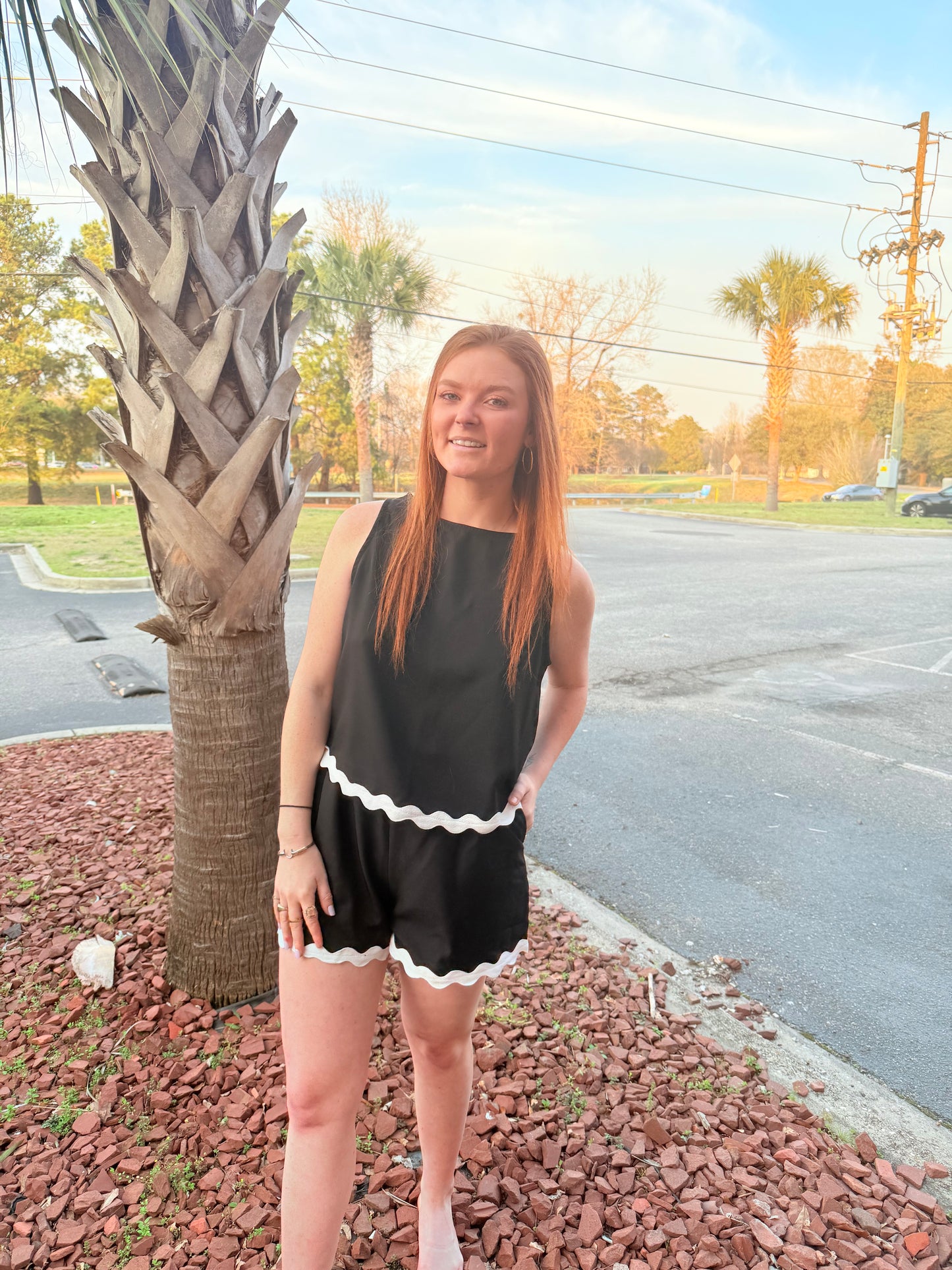 Black RicRac Top