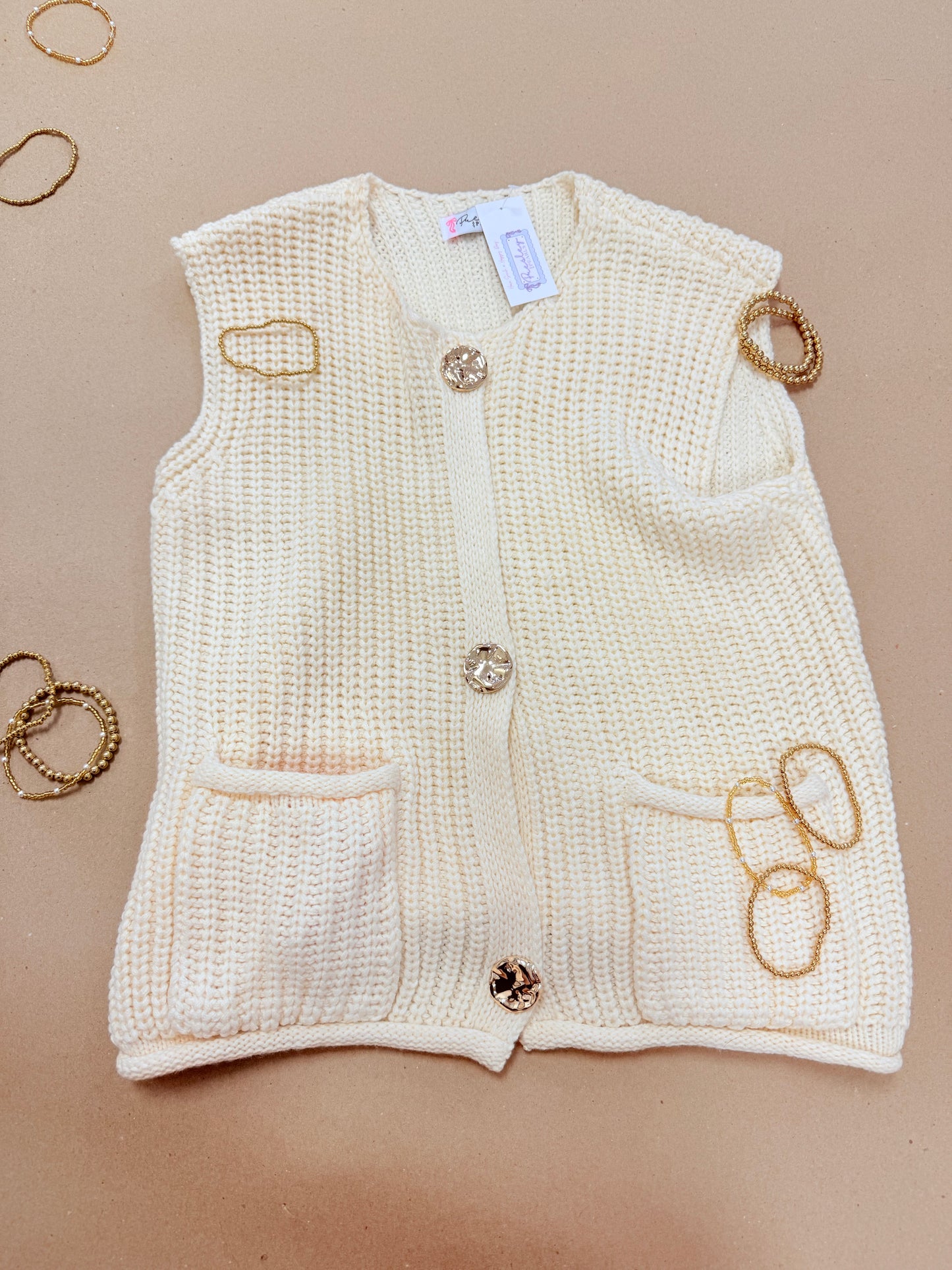 Button Sweater Vest