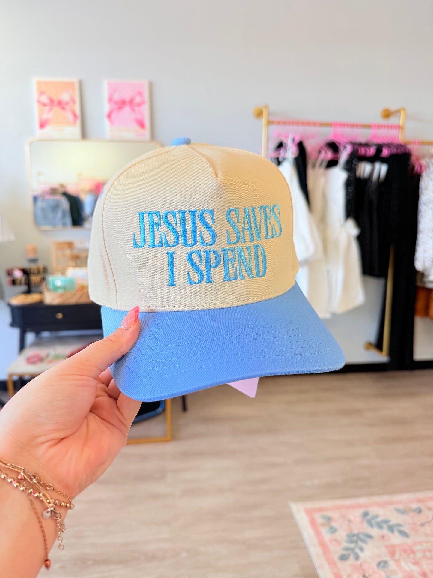 Jesus Saves I Spend Hat