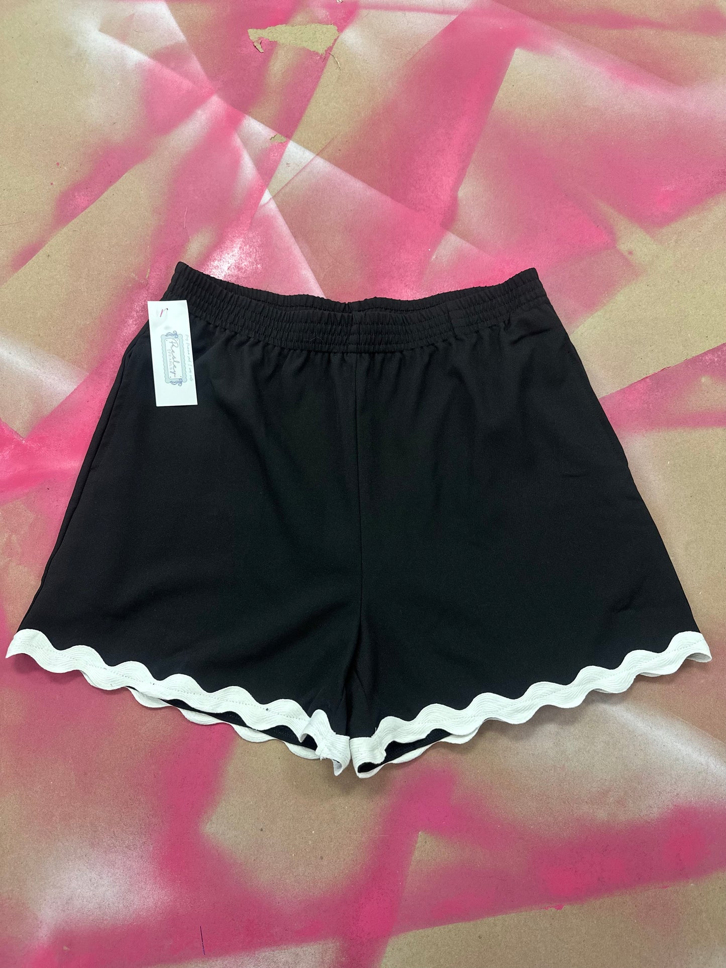 Black Ric Rac Shorts