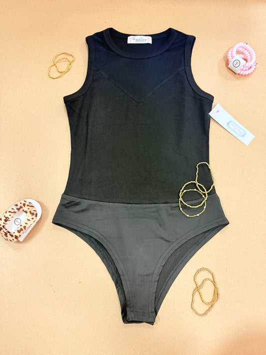 Black Mesh Bodysuit