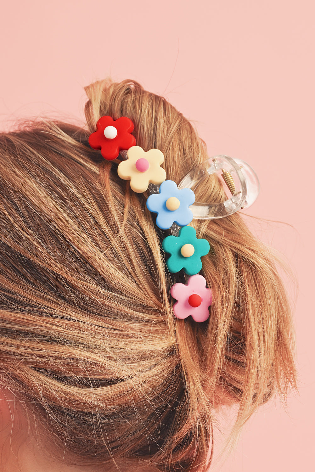 Light Blue Flowers Cute Hair Claw Clip