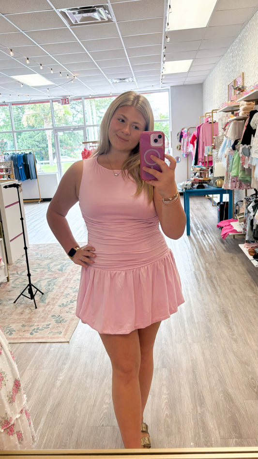 Mini dress w/ peplum