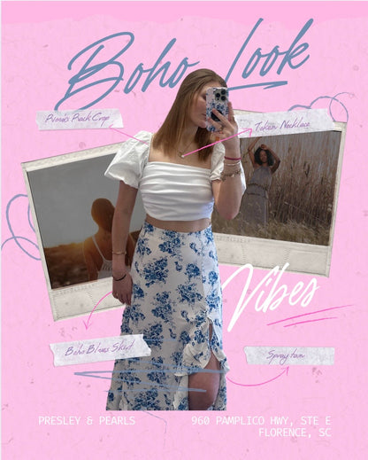 Boho Blues Skirt
