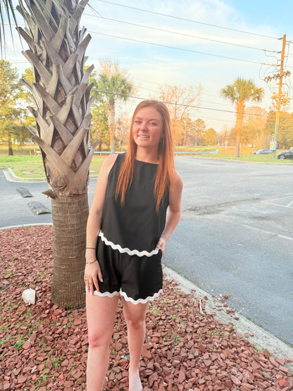 Black Ric Rac Shorts