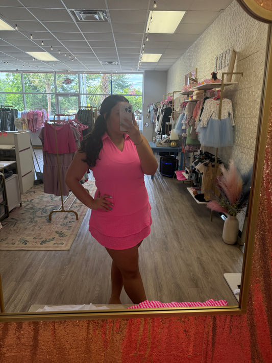 Pink Racerback Tennis Dress