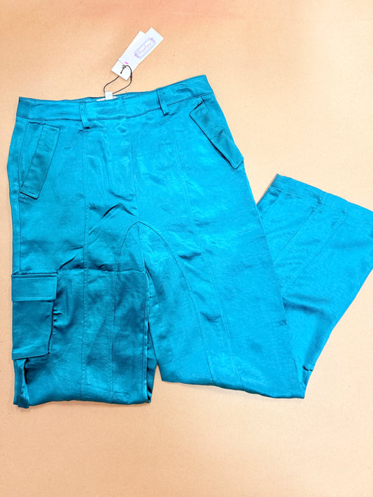 Green Silk Pants