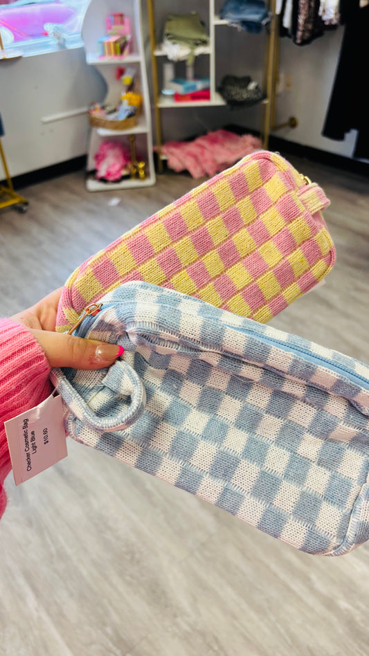 Checker Cosmetic Bag